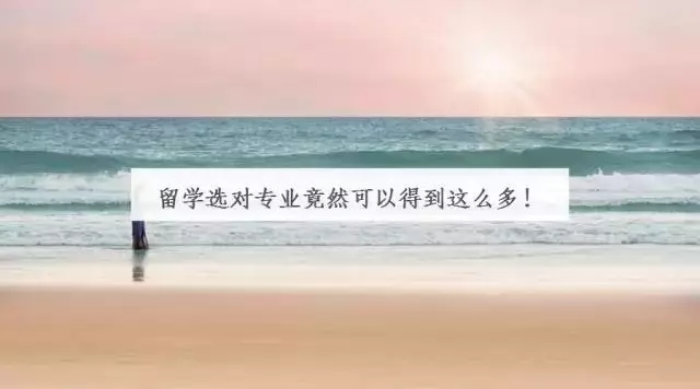 <b>留学选对专业竟然可以得到这么多！</b>